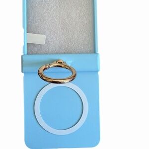 Gold Ring with Blue Box